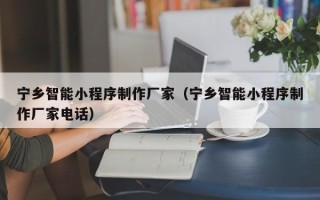无为宁乡智能小程序制作厂家（宁乡智能小程序制作厂家电话）